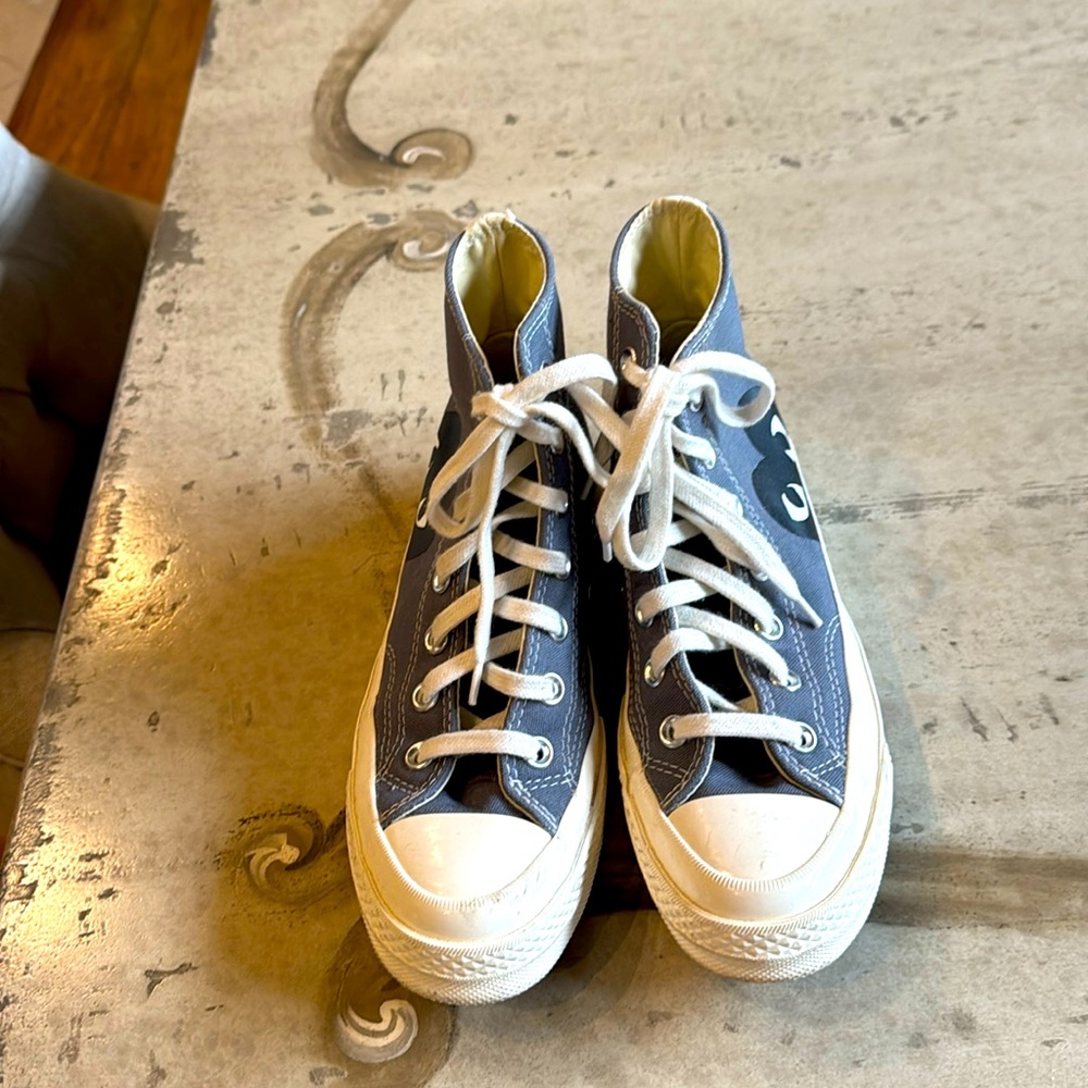 Converse hi top Comme des Garcons PLAY Collection sneakers!